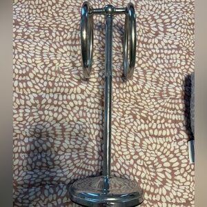 Silver Metal Towel Holder